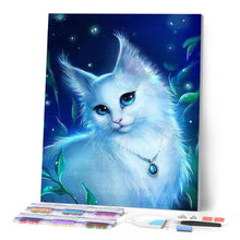 Afbeelding in Gallery-weergave laden, Diamond Painting - Kat en ketting dieren, katten, Diamond Painting Dieren