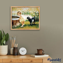 Afbeelding in Gallery-weergave laden, Diamond Painting - Klein meisje en hond dieren, Diamond Painting Dieren, honden