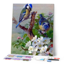 Afbeelding in Gallery-weergave laden, Diamond Painting - Tieten op tak 40x50cm reeds ingelijst