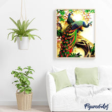 Afbeelding in Gallery-weergave laden, Diamond Painting - Pauwen op takken Diamond Painting Bloemen, bloemen, pauwen