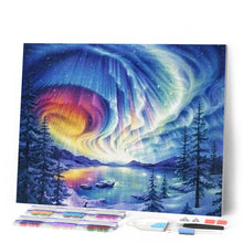 Afbeelding in Gallery-weergave laden, Diamond Painting - Meerlandschap Winter Diamond Painting Landschappen, landschappen, winter