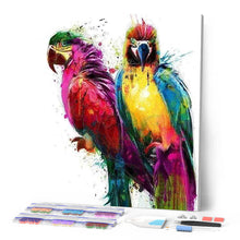Afbeelding in Gallery-weergave laden, Diamond Painting - Ontwerp papegaaien dieren, vogels, Diamond Painting Dieren, papegaaien