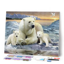 Afbeelding in Gallery-weergave laden, Diamond Painting - Ijsberen dieren, beer, Diamond Painting Dieren