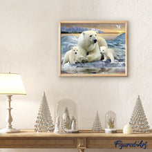 Afbeelding in Gallery-weergave laden, Diamond Painting - Ijsberen dieren, beer, Diamond Painting Dieren