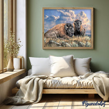 Afbeelding in Gallery-weergave laden, Diamond Painting - Bizon dieren, bizons en yaks, Diamond Painting Dieren