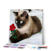 Afbeelding in Gallery-weergave laden, Diamond Painting - Romantische kat dieren, katten, Diamond Painting Dieren, romantiek