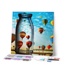 Afbeelding in Gallery-weergave laden, Diamond Painting - Luchtballon en vaas Diamond Painting Landschappen, landschappen