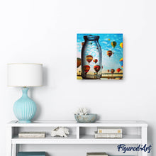 Afbeelding in Gallery-weergave laden, Diamond Painting - Luchtballon en vaas Diamond Painting Landschappen, landschappen