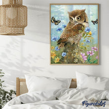 Afbeelding in Gallery-weergave laden, Diamond Painting - Uil en vlinders dieren, vlinders, Diamond Painting Dieren, uilen