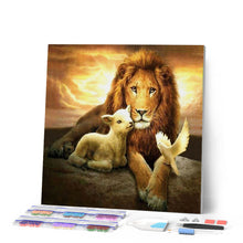 Afbeelding in Gallery-weergave laden, Diamond Painting - Leeuw, schaap en vogel dieren, vogels, Diamond Painting Dieren, leeuwen