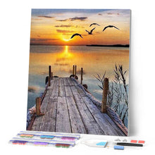 Afbeelding in Gallery-weergave laden, Diamond Painting - Aanmeren aan het meer Diamond Painting Landschappen, landschappen