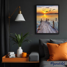 Afbeelding in Gallery-weergave laden, Diamond Painting - Aanmeren aan het meer Diamond Painting Landschappen, landschappen