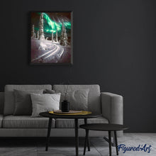 Afbeelding in Gallery-weergave laden, Diamond Painting - Noorderlicht Diamond Painting Romantiek, bergen, romantiek