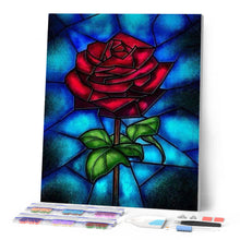 Afbeelding in Gallery-weergave laden, Diamond Painting - Roze Mozaïek Diamond Painting Bloemen, bloemen