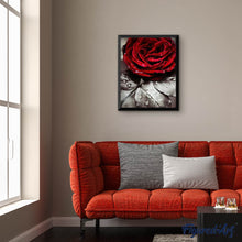 Afbeelding in Gallery-weergave laden, Diamond Painting - Rode roos Diamond Painting Bloemen, bloemen
