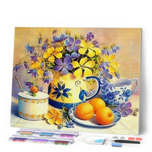 Afbeelding in Gallery-weergave laden, Diamond Painting - Bloemen en abrikozen Diamond Painting Bloemen, bloemen