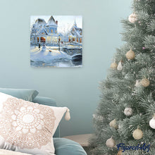 Afbeelding in Gallery-weergave laden, Diamond Painting - Besneeuwd huis Diamond Painting Landschappen, landschappen, winter