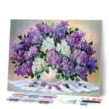 Afbeelding in Gallery-weergave laden, Diamond Painting - Boeket Paars Diamond Painting Bloemen, bloemen