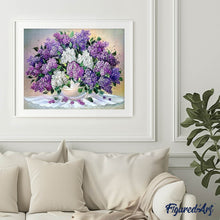 Afbeelding in Gallery-weergave laden, Diamond Painting - Boeket Paars Diamond Painting Bloemen, bloemen