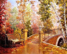 Afbeelding in Gallery-weergave laden, Diamond Painting - Brug tijdens de herfst Diamond Painting Romantiek, romantiek