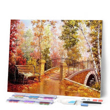 Afbeelding in Gallery-weergave laden, Diamond Painting - Brug tijdens de herfst Diamond Painting Romantiek, romantiek