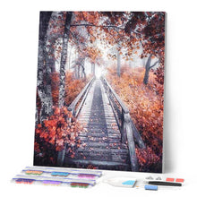 Afbeelding in Gallery-weergave laden, Diamond Painting - Herfstpad Diamond Painting Romantiek, romantiek