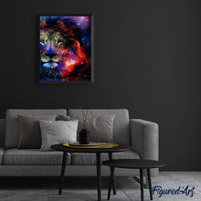 Afbeelding in Gallery-weergave laden, Diamond Painting - Leeuw kleur dieren, Diamond Painting Dieren, leeuwen