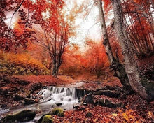 Afbeelding in Gallery-weergave laden, Diamond Painting - Kleine rivier in het bos Diamond Painting Landschappen, landschappen