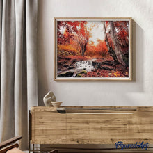 Afbeelding in Gallery-weergave laden, Diamond Painting - Kleine rivier in het bos Diamond Painting Landschappen, landschappen