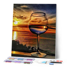 Afbeelding in Gallery-weergave laden, Diamond Painting - Glas en Horizon Zee Diamond Painting Landschappen, landschappen