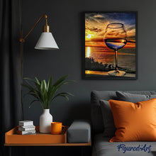 Afbeelding in Gallery-weergave laden, Diamond Painting - Glas en Horizon Zee Diamond Painting Landschappen, landschappen