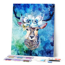 Afbeelding in Gallery-weergave laden, Diamond Painting - Herten Bloemen dieren, Diamond Painting Dieren, Diamond Painting Bloemen, bloemen