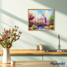 Afbeelding in Gallery-weergave laden, Diamond Painting - Helder kasteel kastelen, Diamond Painting Romantiek, romantiek