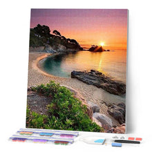 Afbeelding in Gallery-weergave laden, Diamond Painting - Strand en zonsondergang Diamond Painting Landschappen, landschappen