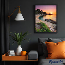 Afbeelding in Gallery-weergave laden, Diamond Painting - Strand en zonsondergang Diamond Painting Landschappen, landschappen
