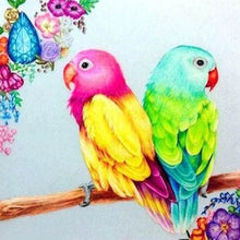 Afbeelding in Gallery-weergave laden, Diamond Painting - Kleurrijke parkieten dieren, Diamond Painting Dieren
