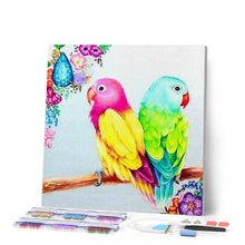 Afbeelding in Gallery-weergave laden, Diamond Painting - Kleurrijke parkieten dieren, Diamond Painting Dieren