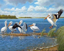 Afbeelding in Gallery-weergave laden, Diamond Painting - Vogels op het meer dieren, vogels, Diamond Painting Dieren