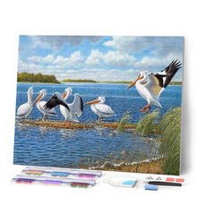 Afbeelding in Gallery-weergave laden, Diamond Painting - Vogels op het meer dieren, vogels, Diamond Painting Dieren
