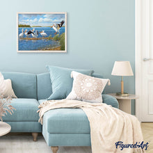Afbeelding in Gallery-weergave laden, Diamond Painting - Vogels op het meer dieren, vogels, Diamond Painting Dieren