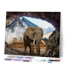 Afbeelding in Gallery-weergave laden, Diamond Painting - Olifant uitzicht dieren, Diamond Painting Dieren, olifanten
