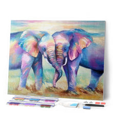 Afbeelding in Gallery-weergave laden, Diamond Painting - Olifanten houden van dieren, Diamond Painting Dieren, olifanten