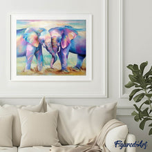 Afbeelding in Gallery-weergave laden, Diamond Painting - Olifanten houden van dieren, Diamond Painting Dieren, olifanten