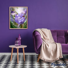 Afbeelding in Gallery-weergave laden, Diamond Painting - Paarse bloem en vogel dieren, vogels, Diamond Painting Dieren, Diamond Painting Bloemen, bloemen