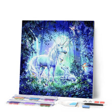 Afbeelding in Gallery-weergave laden, Diamond Painting - Eenhoorn in het bos dieren, Diamond Painting Dieren, eenhoorns