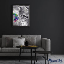 Afbeelding in Gallery-weergave laden, Diamond Painting - Kat en vlinder kleurrijk dieren, vlinders, katten, Diamond Painting Dieren