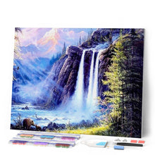 Afbeelding in Gallery-weergave laden, Diamond Painting - Berg vallen Diamond Painting Landschappen, landschappen, bergen