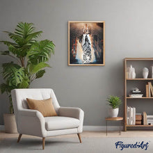 Afbeelding in Gallery-weergave laden, Diamond Painting - Kat reflectie in de stad dieren, katten, steden, Diamond Painting Dieren