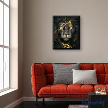 Afbeelding in Gallery-weergave laden, Diamond Painting - Zwarte Leeuw dieren, Diamond Painting Dieren, leeuwen