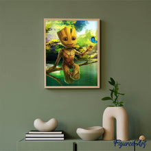 Afbeelding in Gallery-weergave laden, Diamond Painting - Neergestreken op een boom Diamond Painting Andere, ander, bomen
